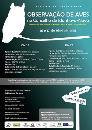 16 e 17 de Abril - Ornitologia em Terras de Templários